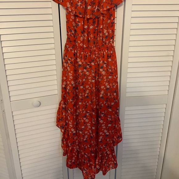 Off shoulder floral high low dress - Picture 3 of 4